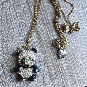 Betsey Johnson Panda necklace
